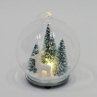 クリスマス　LEDガラスドームオーナメント(M) LAKOLE/ラコレ