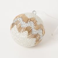 クリスマス　ボールオーナメント(M) ホワイト LAKOLE/ラコレ