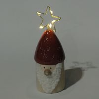 クリスマス　(LEDライト付き)ひげ布サンタ レッド LAKOLE/ラコレ