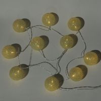 クリスマス　LED グリッターボール(ゴールド) LAKOLE/ラコレ