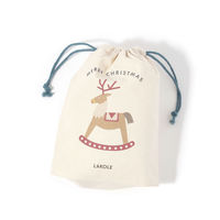 【アウトレット】クリスマス　ミニ巾着 トナカイ LAKOLE/ラコレ