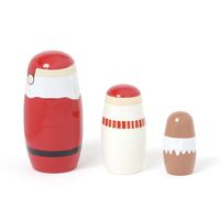 クリスマス　マトリョーシカ3点セット サンタ LAKOLE/ラコレ