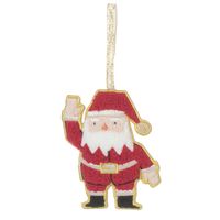 クリスマス　刺繍オーナメント(サンタ) LAKOLE/ラコレ