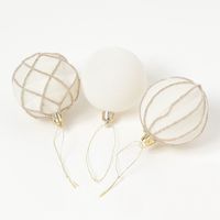 クリスマス　フロッキーオーナメント12点セット ホワイト LAKOLE/ラコレ