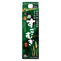 麦焼酎 すごむぎ 25度 1.8L パック 1セット（1本×6） 合同酒精 甲類乙類混和焼酎