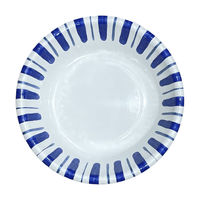 ペーパーウェア デザインペーパーボウル 280ml（中）十草柄 T-280DB 1袋（50個入）