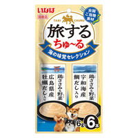 いなば 旅するちゅーる 海の味覚セレクション 国産 (6g×6本)10袋 ちゅ～る ドッグフード 犬用 おやつ