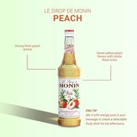 業務用 割り材 モナン ピーチ・シロップ 700ml 1本 MONIN 割材 ドリンクベース フレーバーシロップ