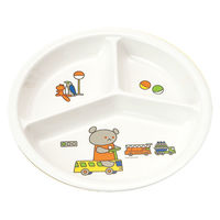 こぐまちゃん 三つ仕切皿 小 194×28mm J25KO 1セット（1枚×5） メラミン食器 食洗機可 給食 日本製 国際化工