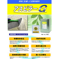 岐阜環境研究所製 アスベスト含有建材等建築用仕上塗材の剥離剤 アスピラーG 1缶(16kg)（直送品）