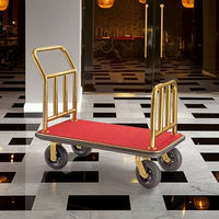 エルブレイン バゲージカート 片側ハンドル(ゴールド) LB24049 1台（直送品）