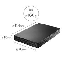 アイ・オー・データ機器 USB 5Gbps 対応 ポータブルHDD TV録画対応 2TB ブラック HDPH-UTV2K 1台