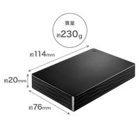 アイ・オー・データ機器 USB 5Gbps 対応 ポータブルHDD TV録画対応 4TB ブラック HDPH-UTV4DK 1台