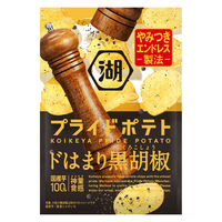 スナック菓子 ポテトチップス 食べきりサイズ 湖池屋 プライドポテト ドはまり黒胡椒 1セット（1個×12）
