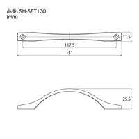 清水 スマート富士ハンドル 大 クローム SH-SFT130C 1セット(1個×50)（直送品）