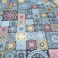 トモ・コーポレーション カーテン ペルシャタイル 約105×178cm 413485 1個（直送品）