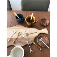 キーストーン ケーキフォーク 12cm ブラスカトラリー キャットフェイス ブラス シルバー 404315 1個（直送品）