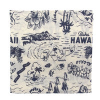 キーストーン クッションカバー ヴィンテージアロハ 45cm用 インドコットン ナチュラル 445292 1個（直送品）