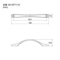 清水 スマート富士ハンドル 小 ホワイト SH-SFT110W 1個（直送品）