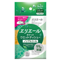ウェットティッシュ エリエール ポケットウエットティシュー 除菌ノンアルコールタイプ 携帯用 1セット（1パック(7枚×6個入)×30）大王製紙