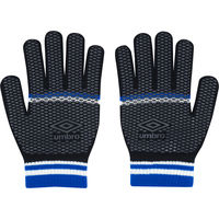 umbro(アンブロ) サッカー 手袋 ニットグローブ F ブラック×ブルー UUAYJD54 1セット（2双）（直送品）