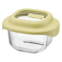 耐熱ガラス製 保存容器 500mL イエロー LNG481 1セット（1個×3）電子レンジ・オーブン・食洗機対応 LIV PLUS