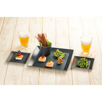 宮本産業 プレート 14cm エッジライン 角皿 ネイビー 341684 1個（直送品）