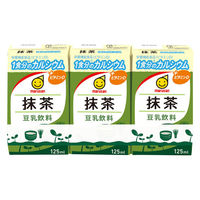 マルサンアイ 豆乳飲料 抹茶 1食分のカルシウム 125ml 3本パック 1箱（24本：3本パック×8）