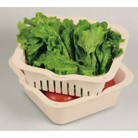 パール金属 ザル ボウル 2点セット 角型 クックサイド 486780 1個（直送品）