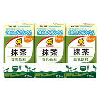 マルサンアイ 豆乳飲料 抹茶 1食分のカルシウム 125ml 3本パック 1セット（48本：3本パック×16）