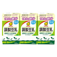 マルサンアイ 調製豆乳 1食分の鉄分 125ml 3本パック 1セット（48本：3本パック×16）