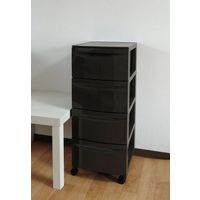 平和工業 ルーセント 364 チェスト キャスター付 4段 幅360×奥行420×高さ870mm アースブラウン 1台（直送品）