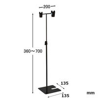 KMA T型POPスタンド H360 黒(5本入) K-PT1009-5 1セット(5本入)（直送品）