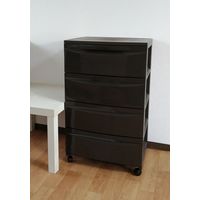 平和工業 ルーセント 544 チェスト キャスター付 ワイド4段 幅540×奥行420×高さ880mm アースブラウン 1台（直送品）