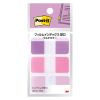 スリーエム(3M) ポストイット フィルムふせん 付箋 インデックス 厚口 透明 40mm×18mm マルチカラー7 1箱 686MC-7