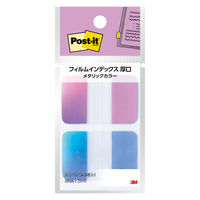 スリーエム(3M) ポストイット フィルムふせん 付箋 インデックス 厚口 透明 38mm×25mm メタリックカラー2 1箱 686-FO2