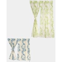 川島織物セルコン モリスデザインスタジオ アカンサススクロールシアー スタイルのれん 1450×1500mm ブルー 1枚（直送品）