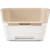 アイリスオーヤマ 猫用システムトイレ ハーフタイプ ONCH-530 ホワイト/ベージュ 1個