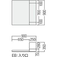 【軒先渡し】オリバー キッズコーナー S・OC-300 入り口 防炎・高機能 幅900×奥行900×高さ350mm OW×LG 1台（直送品）