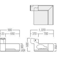 【軒先渡し】キッズコーナー オリバーファーム 角コーナー・ウシ 防炎・高機能 幅900×奥行900×高さ600mm ホワイト×グリーン 1台（直送品）