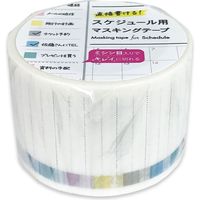 ワールドクラフト スケジュール用マスキングテープ チェックリスト 幅30mm×7m ミシン目入り W01-TM30-0009 1セット(4個)