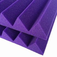 磁気研究所 高密度 音響ウェッジ 吸音パネル 60x60x25mm パープル FA-PU60 HIDISC 1セット（6枚入）（直送品）