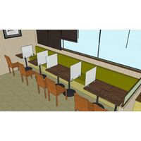 ハイサーブウエノ 飛沫防止ガード パーテーション用 テーブル席仕切向CLスタンドとプラダンセット SG-CL-04 1セット（直送品）