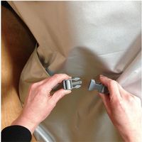 埼玉福祉会 風で飛ばない車椅子カバー シルバー 裾絞り式・収納袋付 410113 1枚 　介援隊 W2395（直送品）