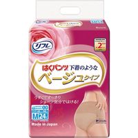 リブドゥコーポレーション はくパンツ 下着のようなベージュタイプ 18012 M 428455 1袋(24枚入) T1026