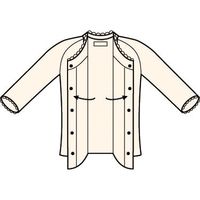 神戸生絲 前開き7分袖 ワンタッチ肌着 婦人用 L MU-340 202055 1枚 　介援隊 U0168（直送品）