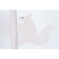 不二貿易 キッズポールハンガー リス 幅300×奥行300×高さ1240mm ホワイト 10784 1台（直送品）