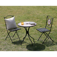 不二貿易 モザイクテーブル 幅610×奥行610×高さ695mm 星柄 10655 1台（直送品）