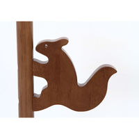 不二貿易 キッズポールハンガー リス 幅300×奥行300×高さ1240mm ブラウン 10783 1台（直送品）