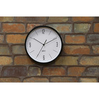 不二貿易 掛時計 ホーン 幅255×奥行43×高さ255mm ブラック 26331 1個（直送品）